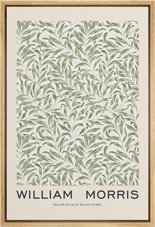 IDEA4WALL Framed Canvas Print Wall Art Willow Bough Flower Pattern by William Morris Historic Cul... | Amazon (US)