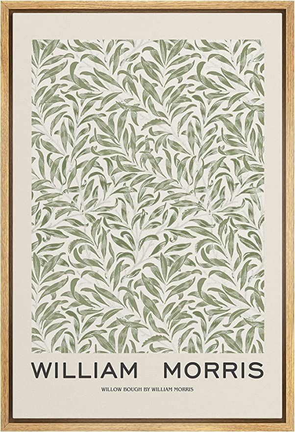 IDEA4WALL Framed Canvas Print Wall Art Willow Bough Flower Pattern by William Morris Historic Cul... | Amazon (US)