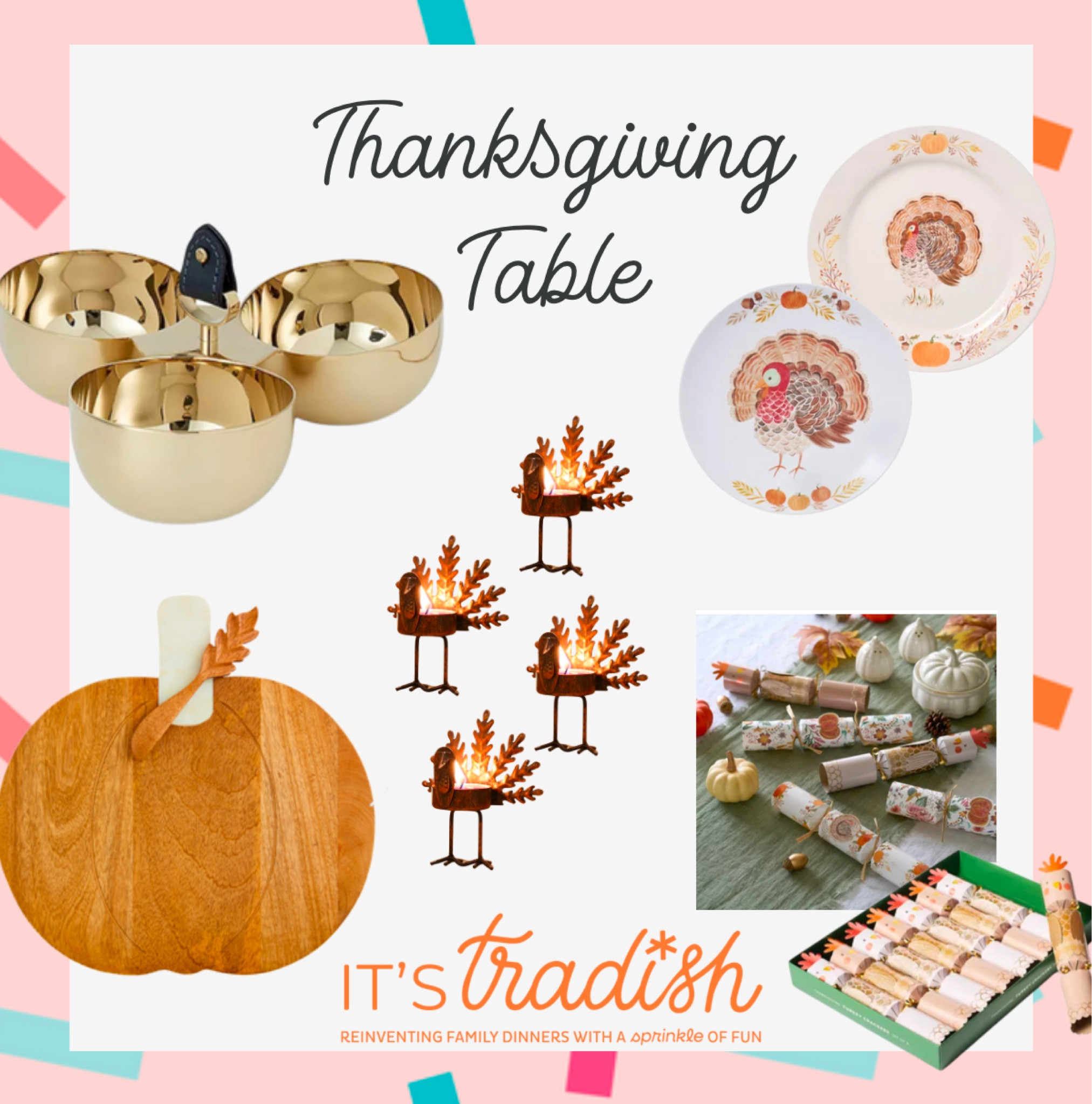 Turn your  Thanksgiving table into a feast for the eyes AND the stomach! 🍂🍁 
This year, add a sprinkle of fun to the decor with vibrant colors, cozy vibes, and little touches that make it feel extra festive. ✨ Who says holiday tables have to be all serious? Let’s make it a celebration of food AND fun! 🦃🎉

Thanksgiving table ideas, Thanksgiving table, decor,, Thanksgiving table, crackers, Thanksgiving, serving where, Thanksgiving, appetizer bowls, turkey, tea, lights, decorating Thanksgiving table, 2024

#LTKHoliday #LTKHome #LTKSeasonal