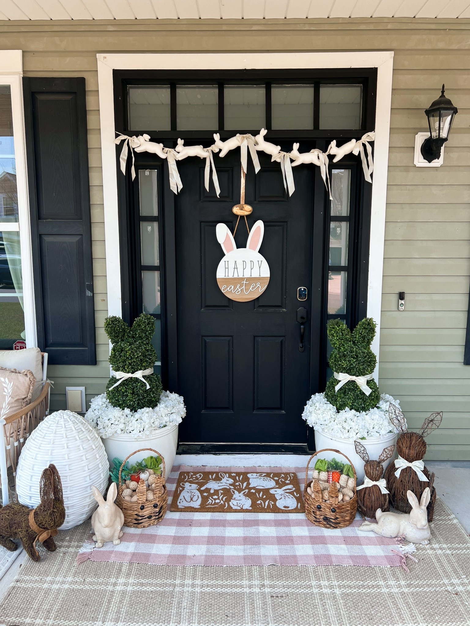 Easter front door decor
