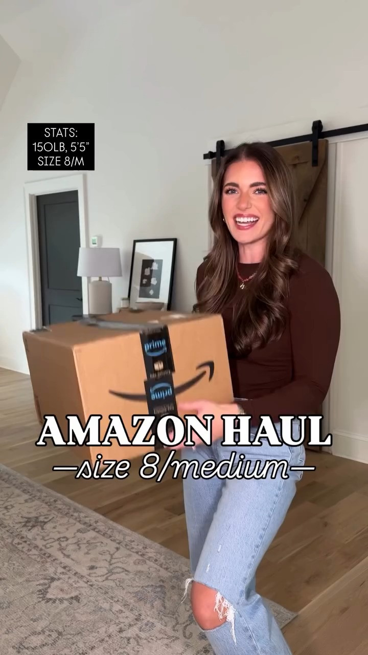 Amazon haul! Fave fall basic tees in new style & colors! All tees are TTS - M - my bust is 36.5” they’re so buttery soft & lined. Vests also TTS - M for oversized fit!! :) 

 #LTKSeasonal #LTKSaleAlert #LTKStyleTip