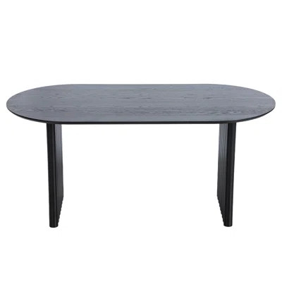 Bena 67" Oval Soild Wood Dining Table Oval Double Pedestal Kitchen Tables Seats 6 | Wayfair North America