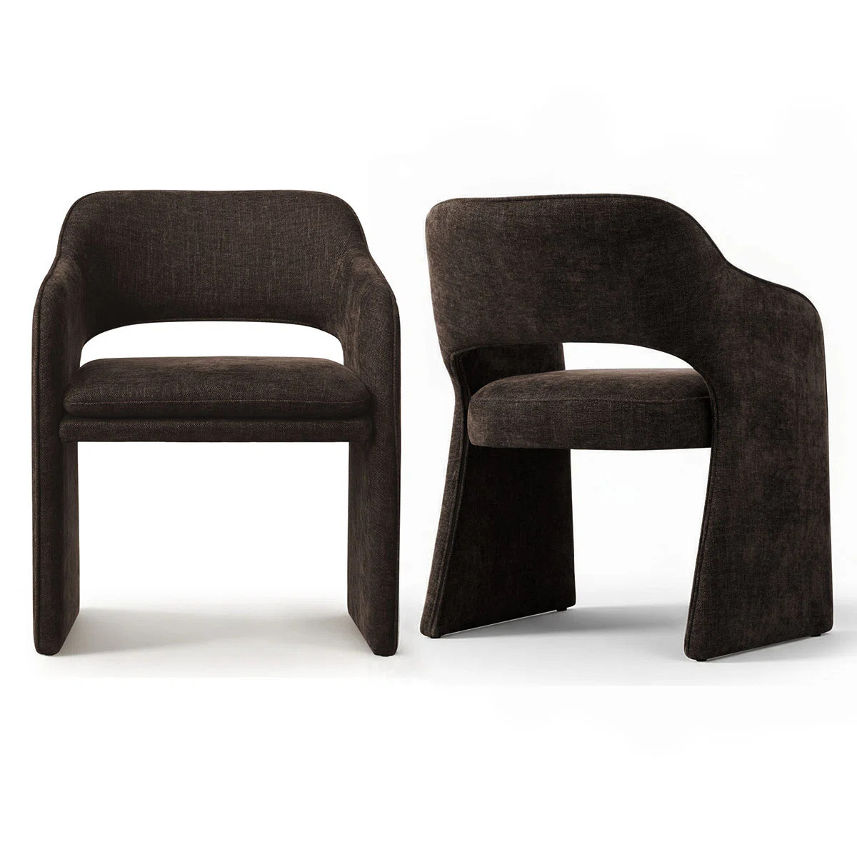 19" Seat Height Upholstered Fabric Dining Armchair (Set of 2) | Wayfair North America