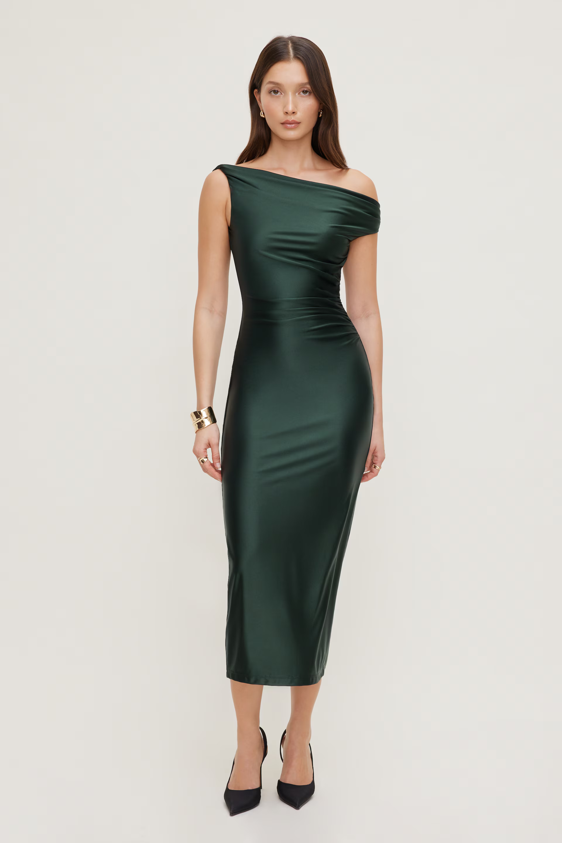Jayde Stretch Satin Maxi Dress | Dynamite Clothing