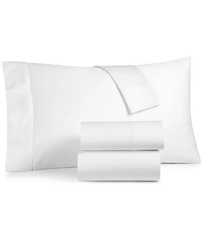 Solid 550 Thread Count 100% Cotton 4-Pc. Sheet Set, Full, Created for Macy's | Macys (US)