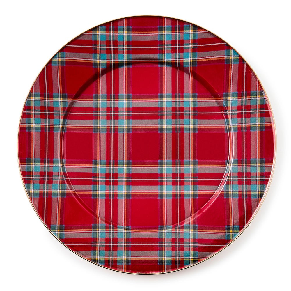 Tartastic Enamel Serving Platter - Red | MacKenzie-Childs