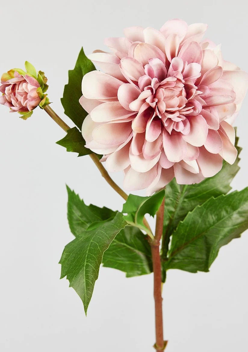 Dusty Mauve Pink Real Touch Dahlia - 25" | Afloral
