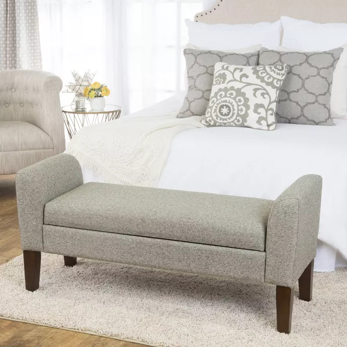 Tara Storage Bench Settee Gray - HomePop | Target