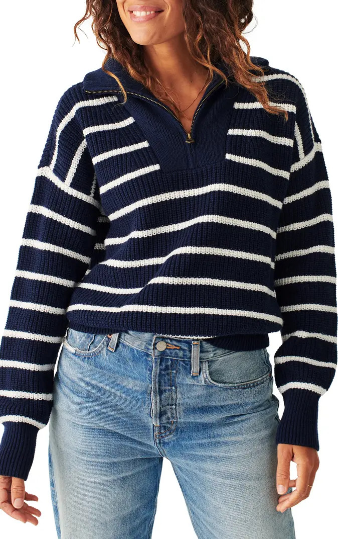 Mariner Stripe Quarter Zip Sweater | Nordstrom