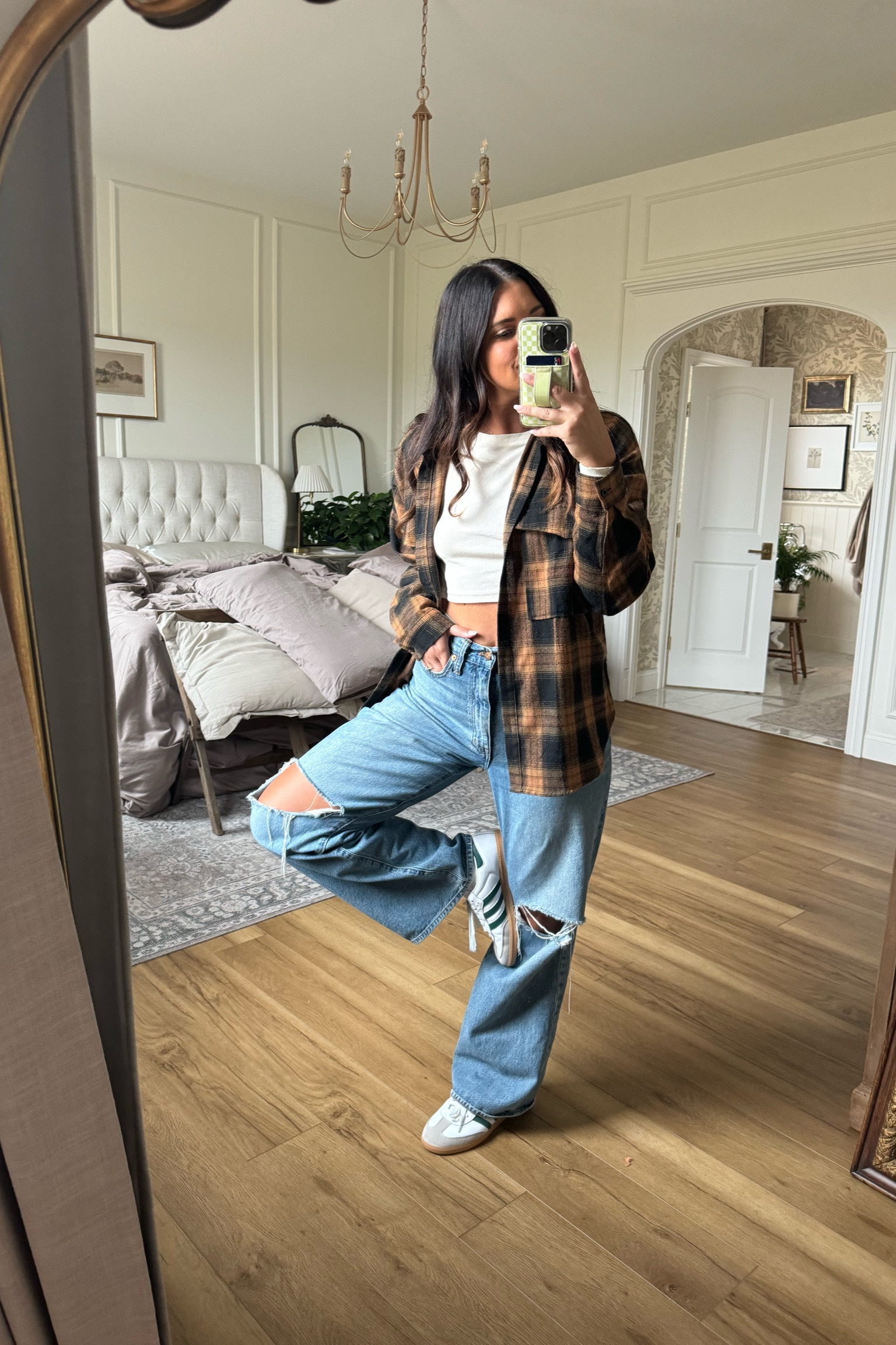 First day of fall, starting out strong with some plaid 🤌🏽  denim is old madewell but linked similar 

#LTKStyleTip #LTKSeasonal