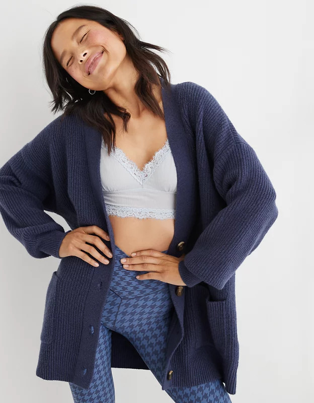 Aerie CozyUp Oversized Cardigan | American Eagle Outfitters (US & CA)