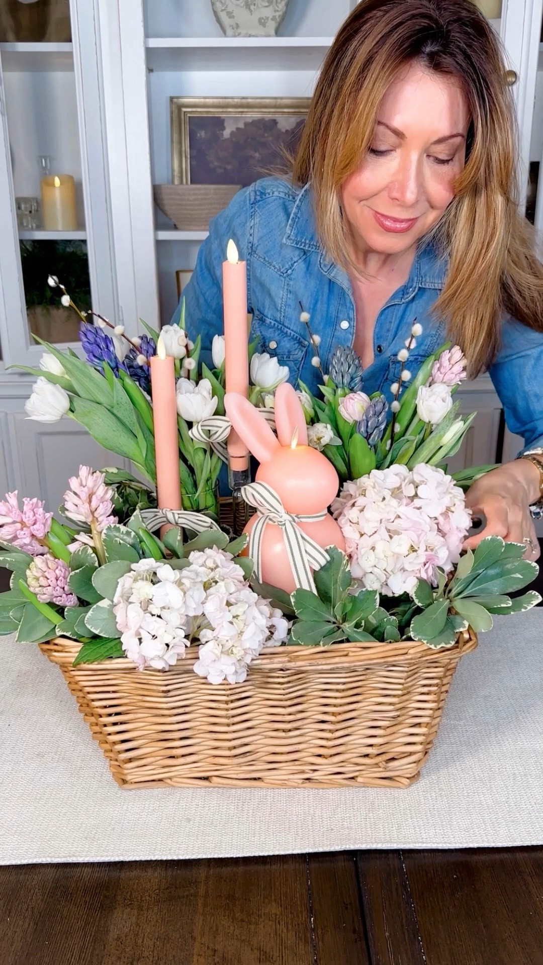 Illuminated Floral Bunny Basket 🐰✨ I traded the usual candies for a basket bursting with fresh spring florals, lush greens, and the glow of flameless candles. I love how this basket adds a touch of whimsy and a whole lot of floral charm to your Easter tablescape.

#LTKSpringSale #LTKSeasonal #LTKhome