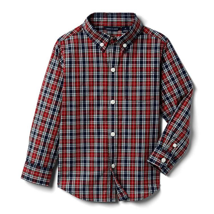 Plaid Poplin Shirt | Janie and Jack
