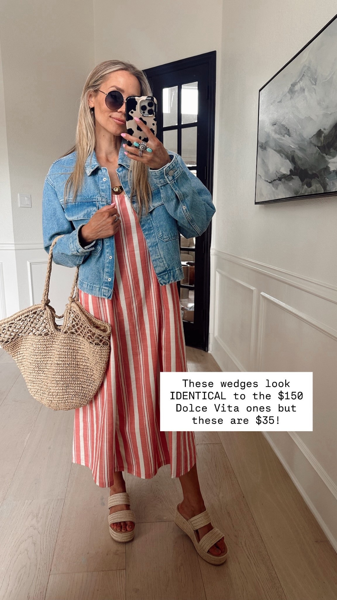 Raffia wedge sandals look 👀 sooooo similar to the $150 Dolce Vita ones! Snagged these ones for $35 🙌🏼

#LTKWorkwear #LTKmomlife #LTKootd