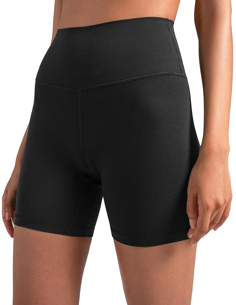 Colorfulkoala Women's Dreamlux High Waisted Yoga Shorts 6" Inseam Workout Tights | Amazon (US)