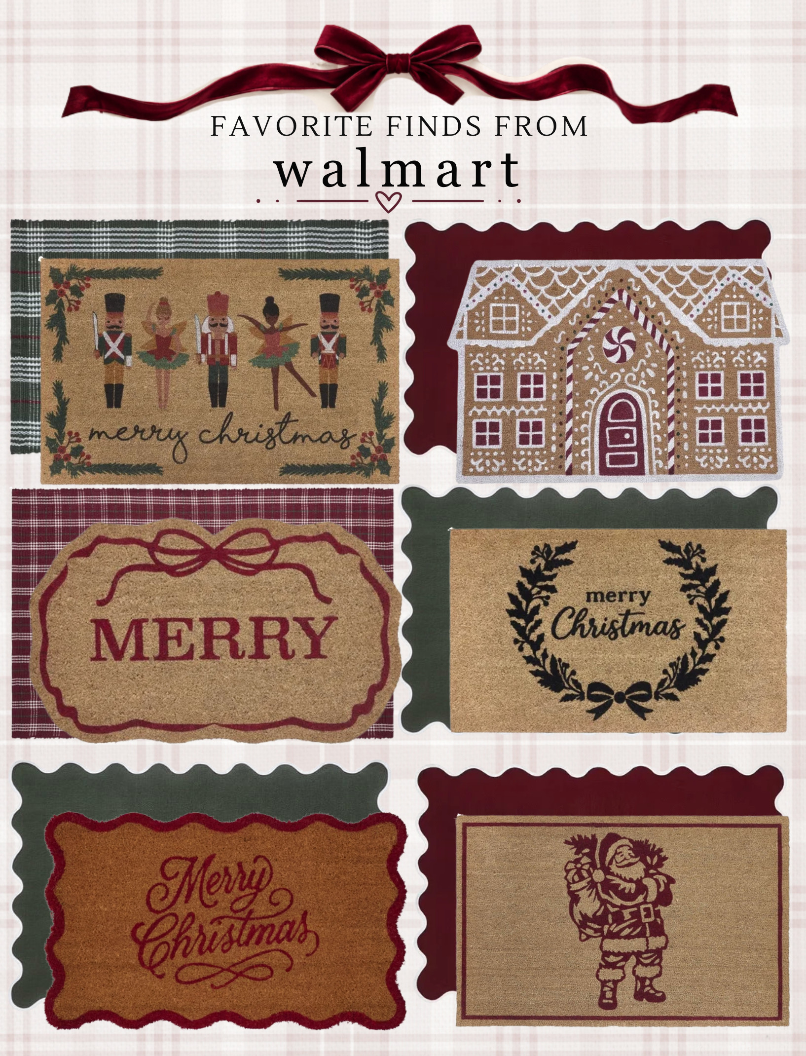 New Christmas and Holiday rugs and doormats from Walmart 

 