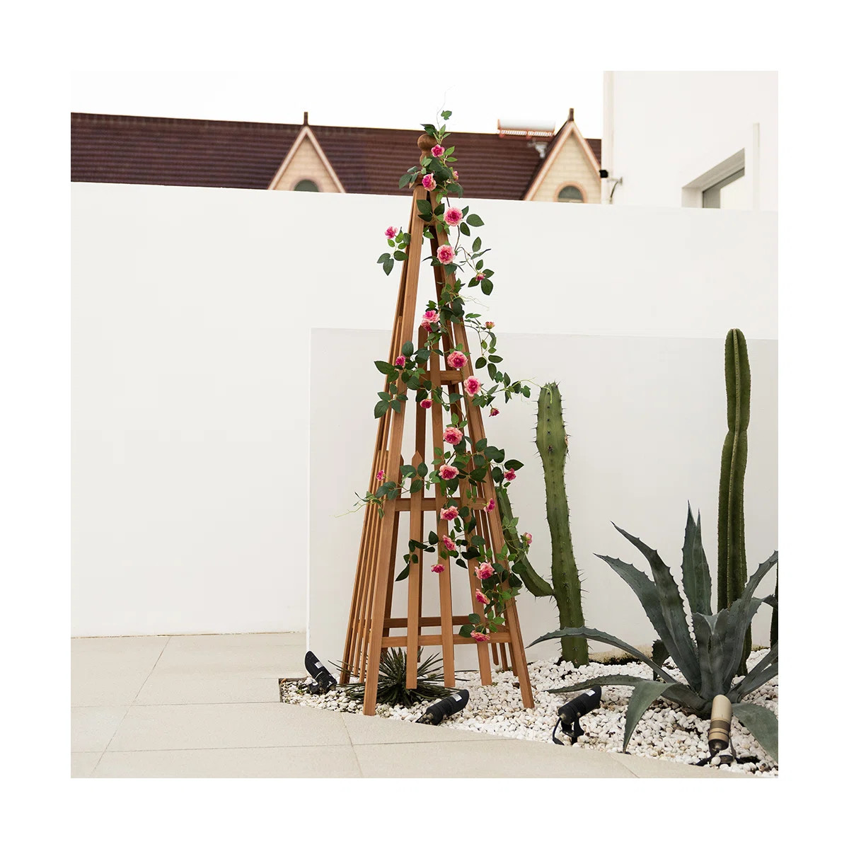 20“W Caydenn Wood Obelisk Trellis【upgraded thick version】 | Wayfair North America