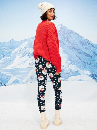 High-Waisted Waffle Pajama Leggings for Women | Old Navy (CA)