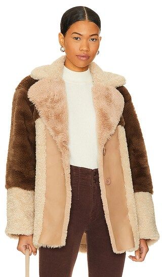 Willow Faux Fur Coat in Multi | Revolve Clothing (Global)