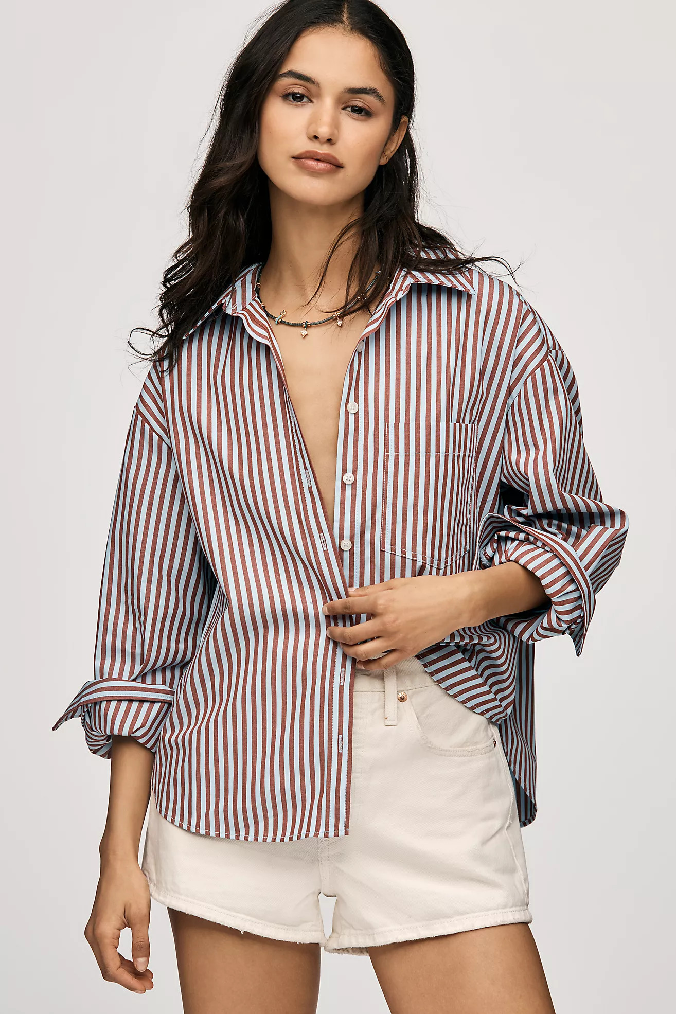 The Shrunken Bennet Buttondown Shirt by Maeve | Anthropologie (US)
