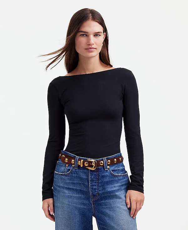 Long-Sleeve Scoopback Tee | Madewell