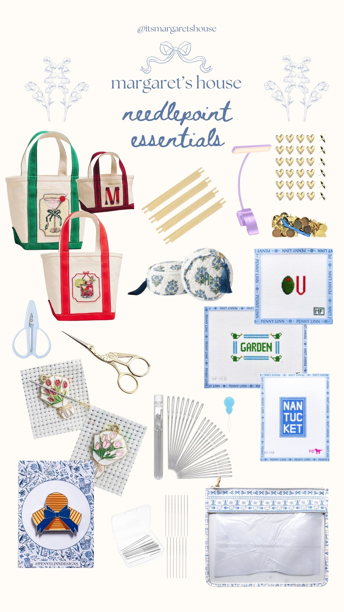 all of the items in my everyday needlepoint bag & some beginner canvases I would recommend! 

#LTKHome #LTKdayinmylife #LTKspringtrends