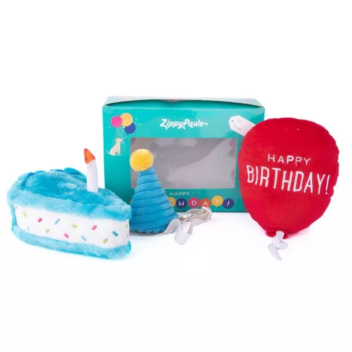 ZippyPaws Display Birthday Box Dog Toy - 3pk | Target
