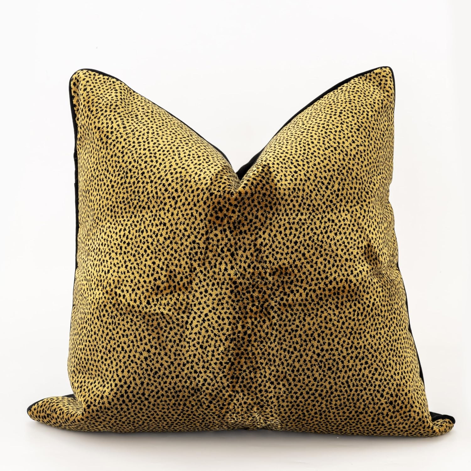 Velvet Cutting Jacquard Throw Pillow Covers Black Camel 20" x 20" Set of 1 | Amazon (US)
