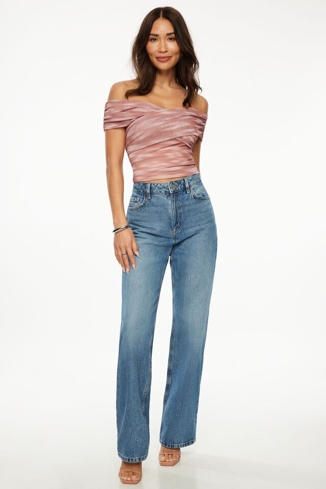 Off Shoulder Cross Over Top | Dynamite Clothing