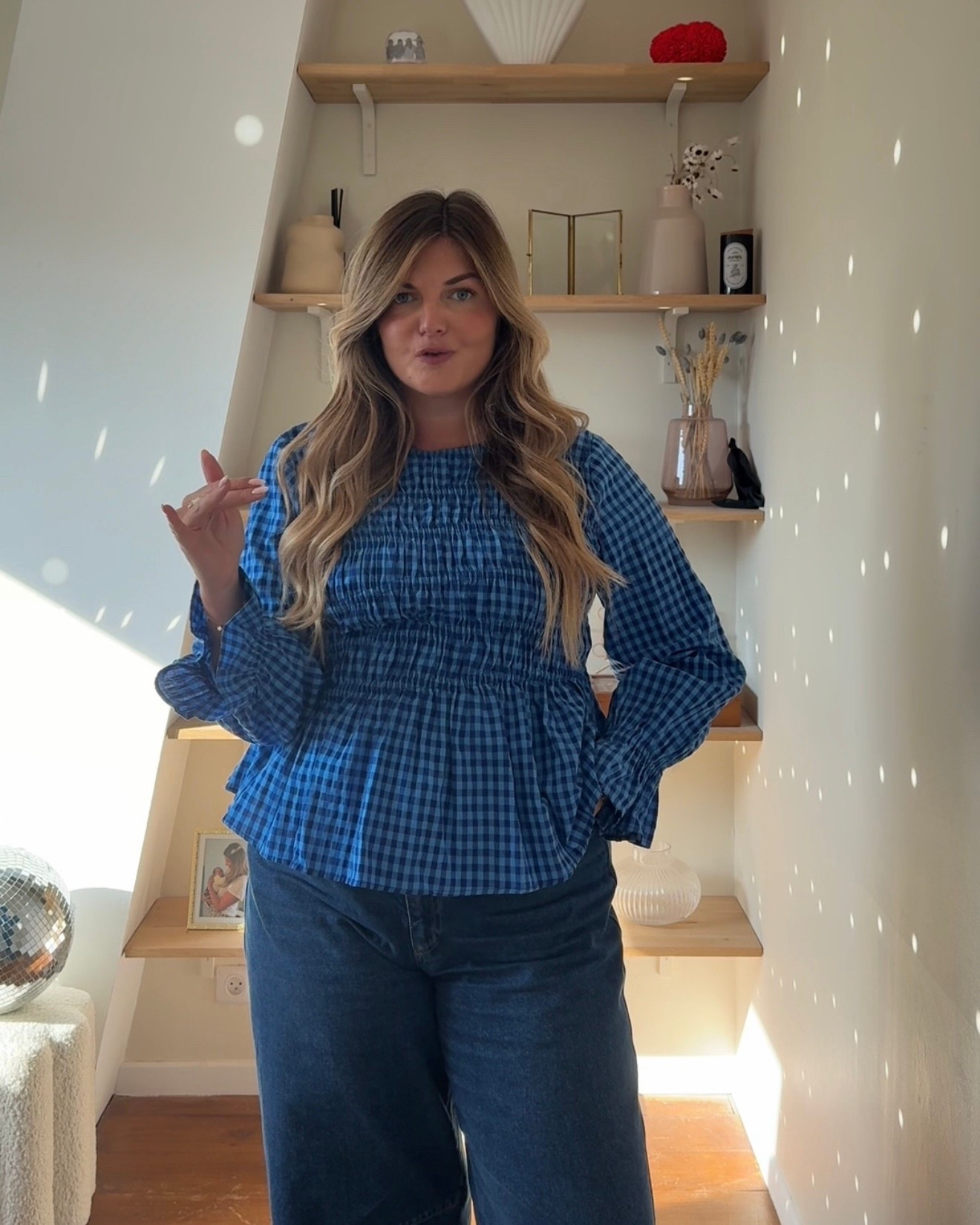 blue vichy top for spring 

#LTKmidsize #LTKspring #LTKfrance