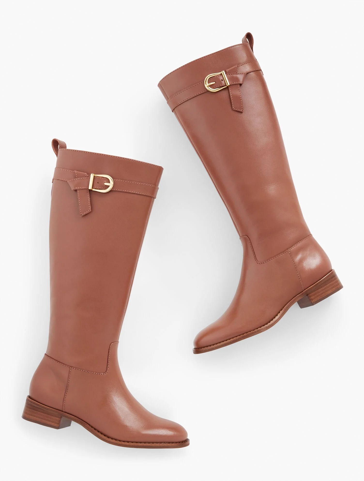 Tish Tie Leather Riding Boots | Talbots