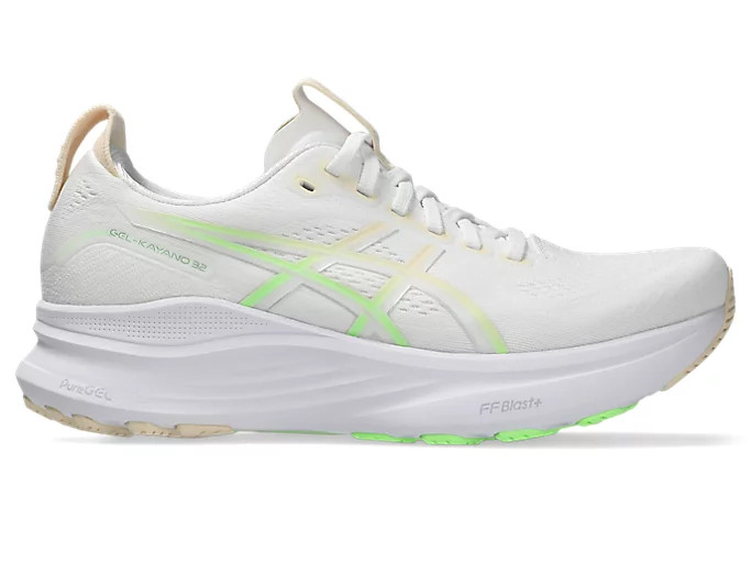 GEL-KAYANO 32 WIDE | Women | White/Seashell | Running Shoes | ASICS United States | ASICS (US)