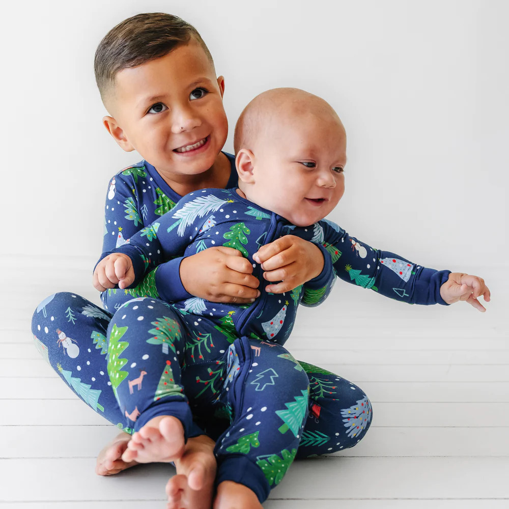Blue Merry & Bright Zippy | Little Sleepies