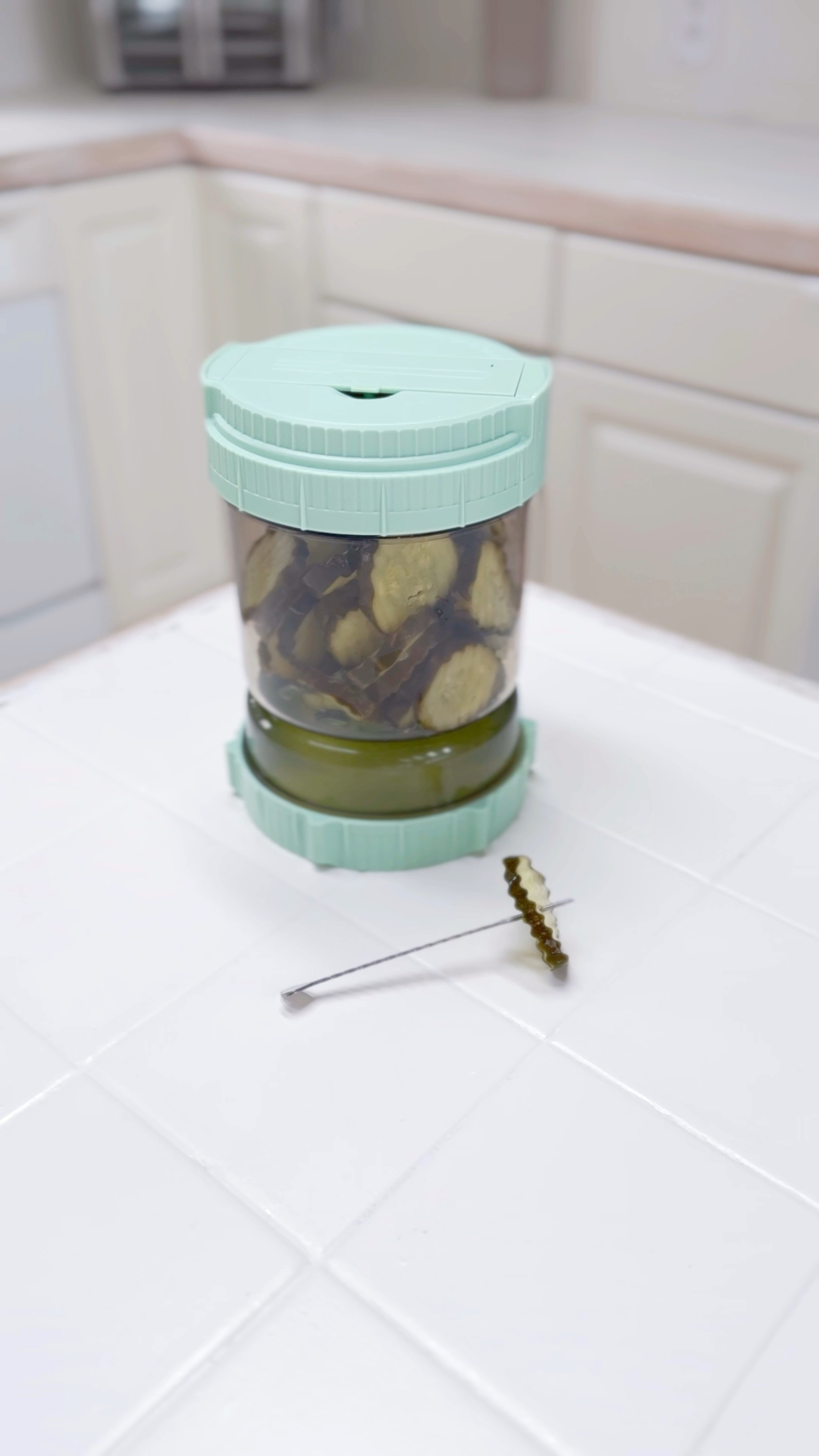 AMAZON FIND - pickle jar! My husband had to explain the beauty of this to me. Apparently, it can be very hard to dig pickles out of the pickle jar when there is liquid in it. But the liquid keeps the pickles fresh and soft. So this our glass type jar turns the pickles over and drains out the juices. Once you have picked out your pickle, you turn it back right side up, and the juices go back into the pickles to keep them fresh. Genius!

#LTKhome #LTKVideo #LTKfindsunder50