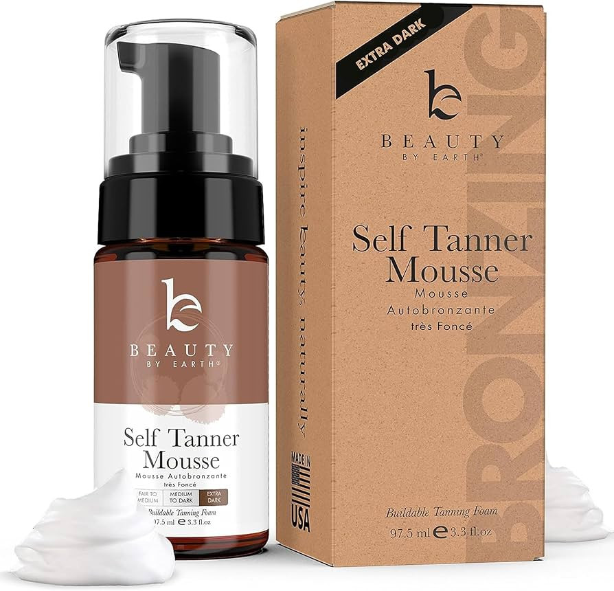Self Tanner Tanning Mousse - Ultra Dark Self Tanner Mousse USA Made with Natural & Organic Ingred... | Amazon (US)