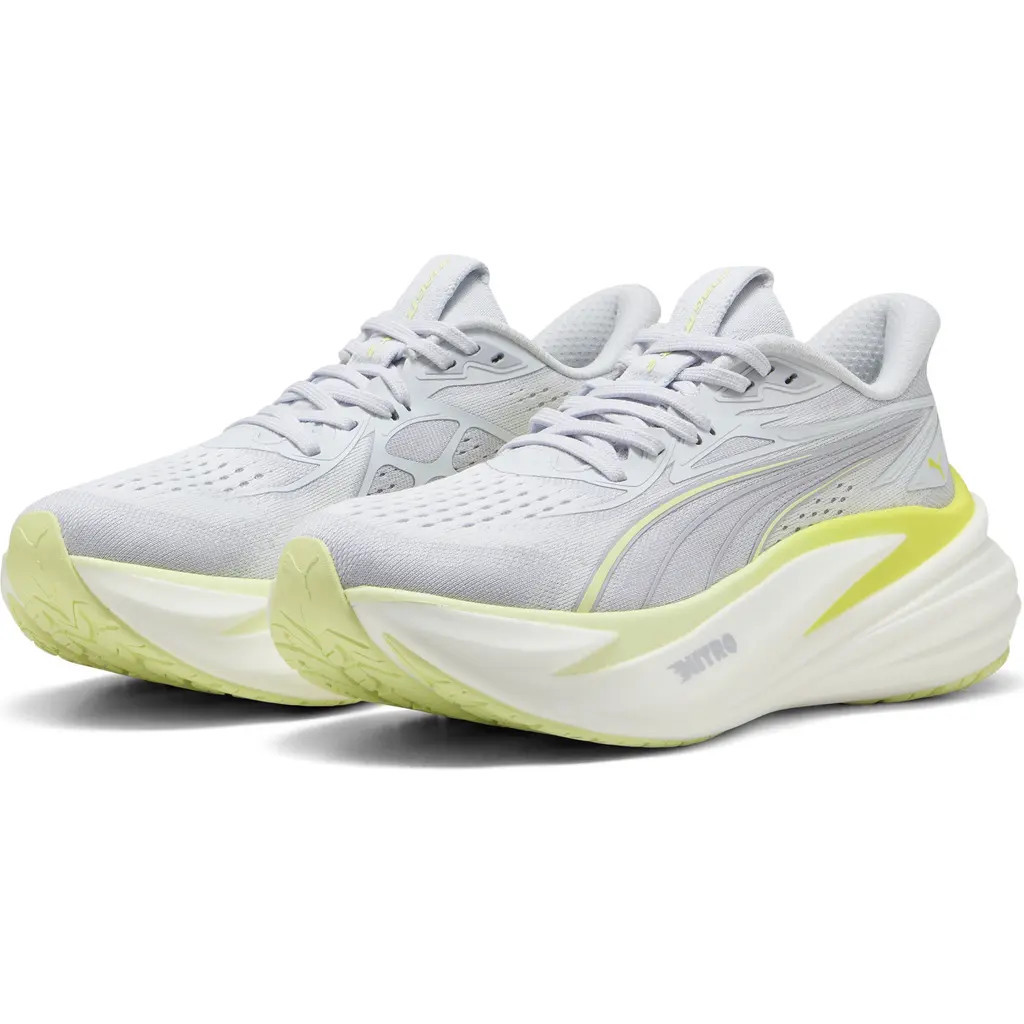 PUMA MagMax NITRO™ 2 Running Shoe in Silver Mist/Apple Spritz at Nordstrom, Size 9.5 | Nordstrom