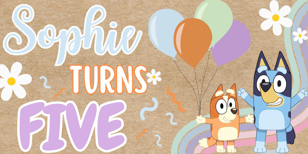 Bluey Birthday Banner - Etsy | Etsy (US)