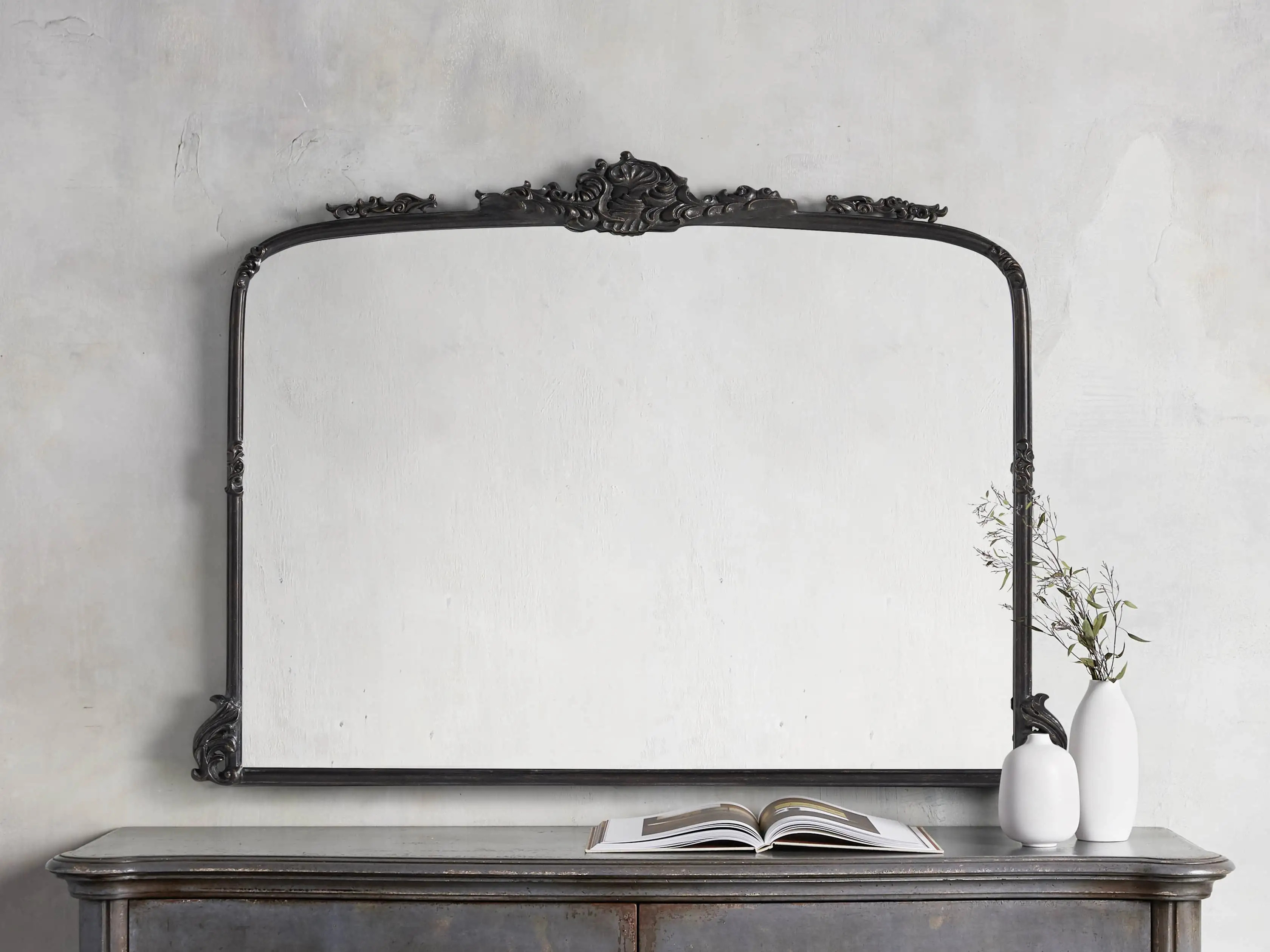 Amelie Dresser Mirror In Black | Arhaus