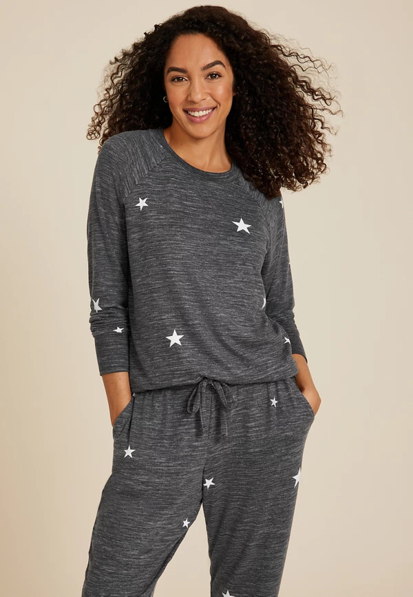 Lakeside Hacci Star Lounge Top | Maurices