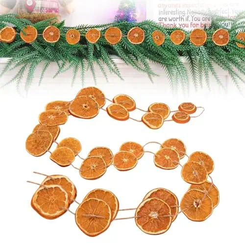 10ft Dried Orange Slice Christmas Garland Christmas Decorations Realistic Farmhouse Christmas Dec... | Amazon (US)
