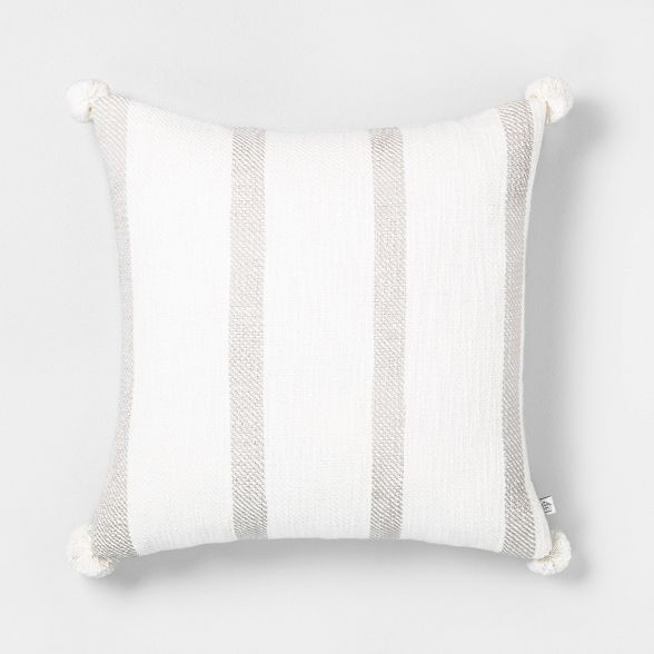 18" x 18" Bold Stripes Throw Pillow - Hearth & Hand™ with Magnolia | Target