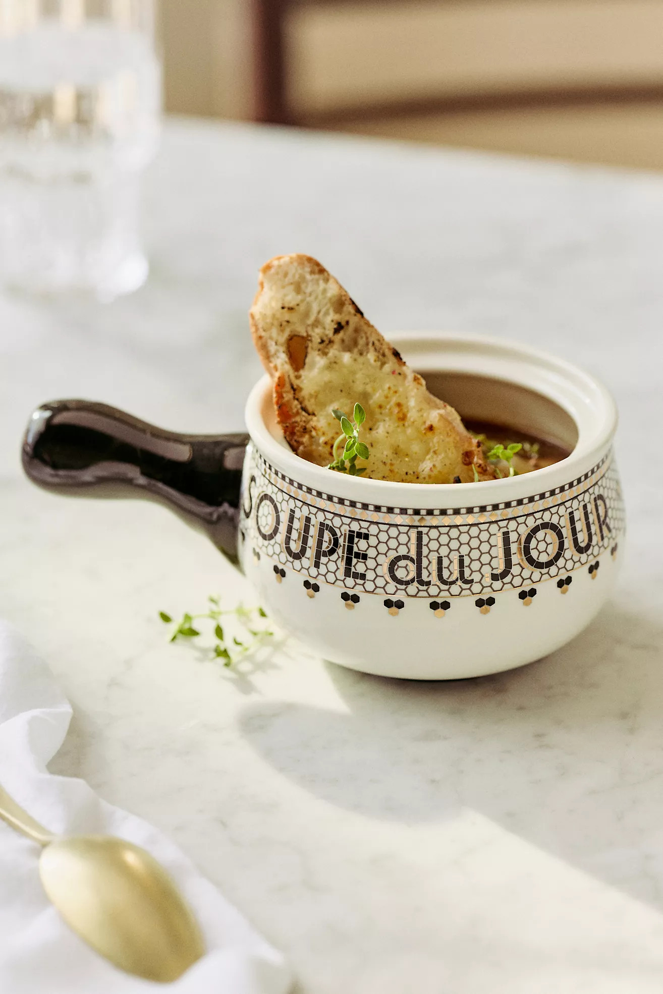 The Bistro Tile Stoneware Soup Bowl | Anthropologie (US)