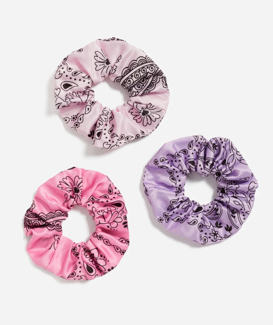 3 PACK BANDANA SCRUNCHIES | Sportsgirl