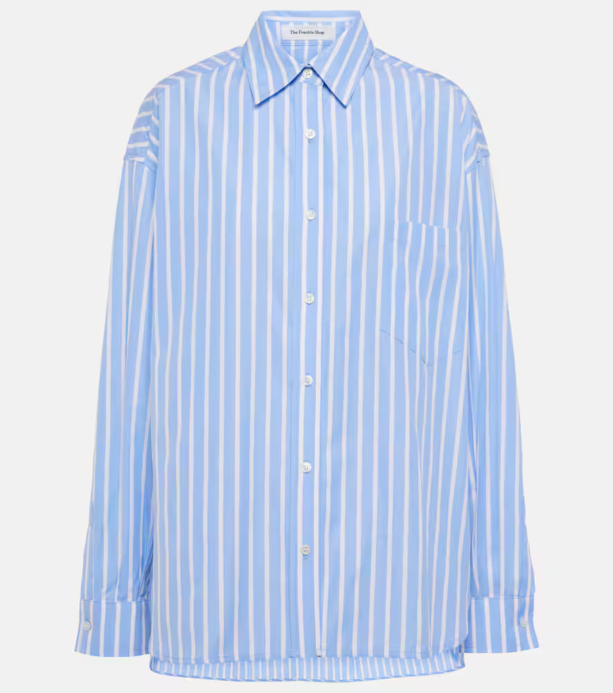 The Frankie Shop Georgia striped cotton-blend shirt | Mytheresa (US/CA)