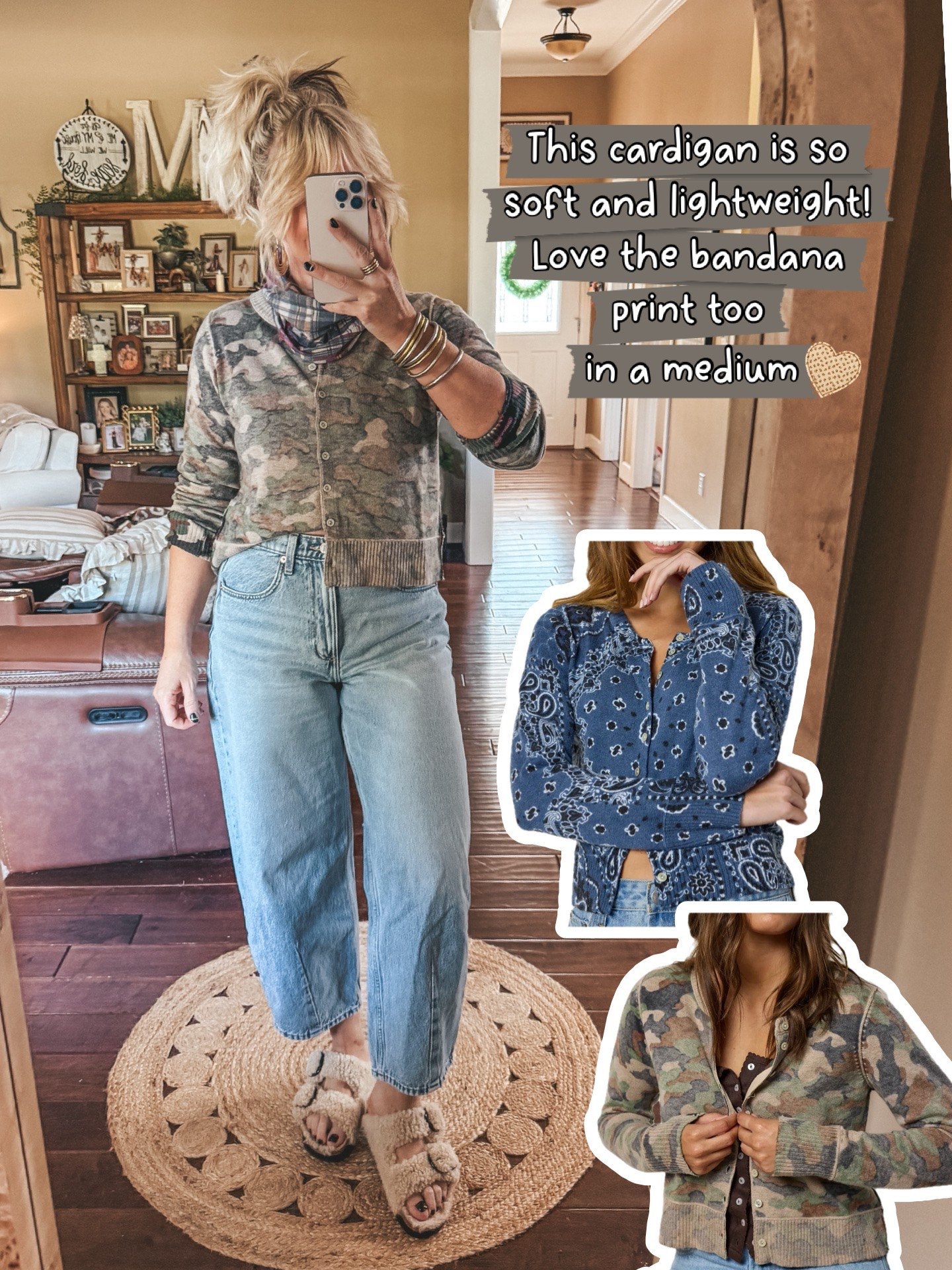This camo cardigan is adorable!!I’m in a medium @Natural Life

#LTKOver40 #LTKSeasonal