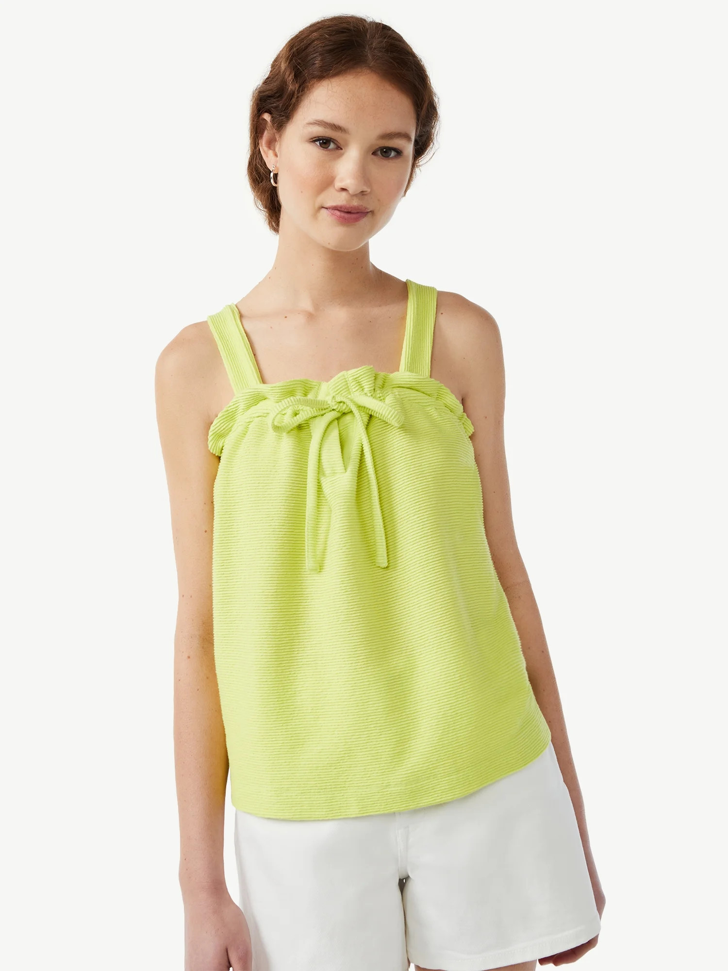 Free Assembly Women's Slit Front Tie Tank Top | Walmart (US)