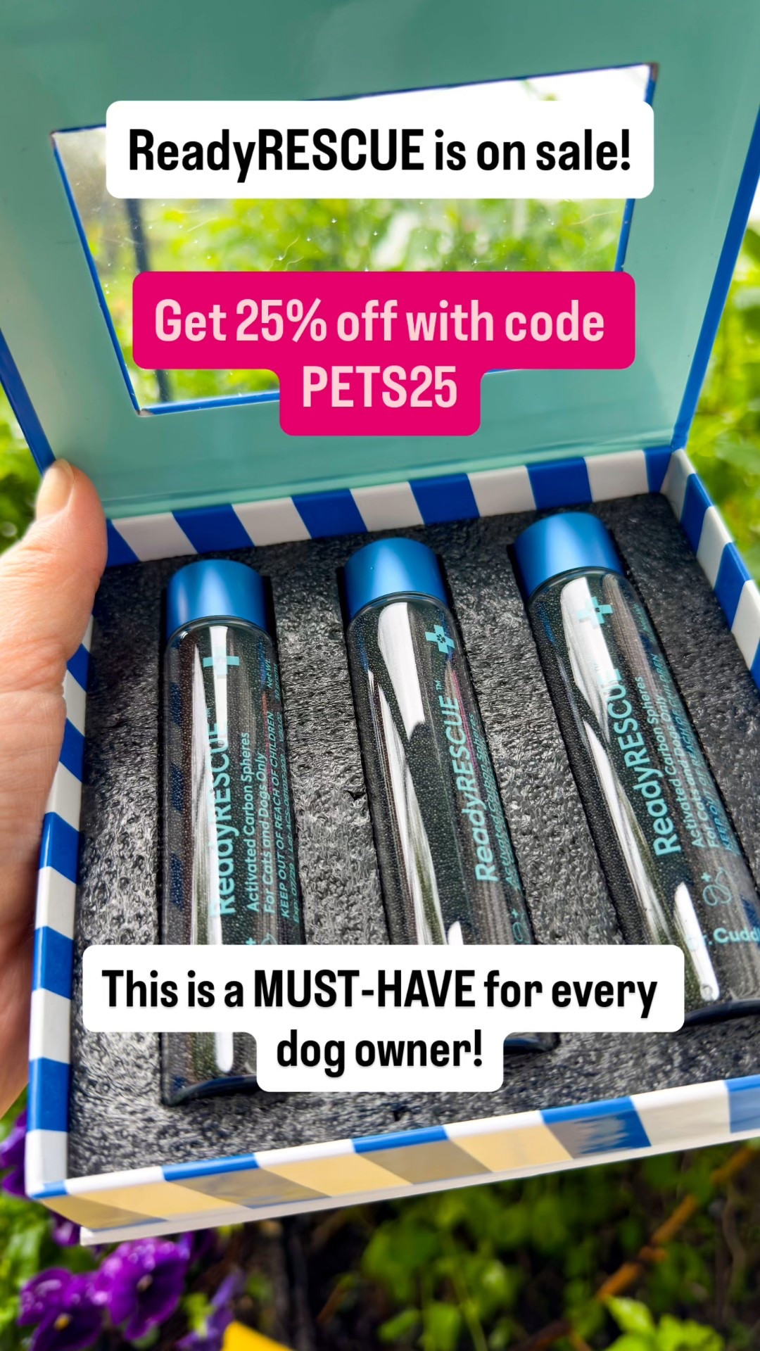 Are you prepared to save your dog’s life in an emergency?
.
You never know when your dog could get into something toxic!
.
As a dog pro, I strongly recommend that every dog owner have ReadyRESCUE in their first aid kit.
.
It's activated carbon that binds to the toxic substance before it can be absorbed by your dog's body, and this can save their life in an emergency.
.
Right now, you can get 25% off with code PETS25!


#LTKPets #LTKFamily #LTKSaleAlert