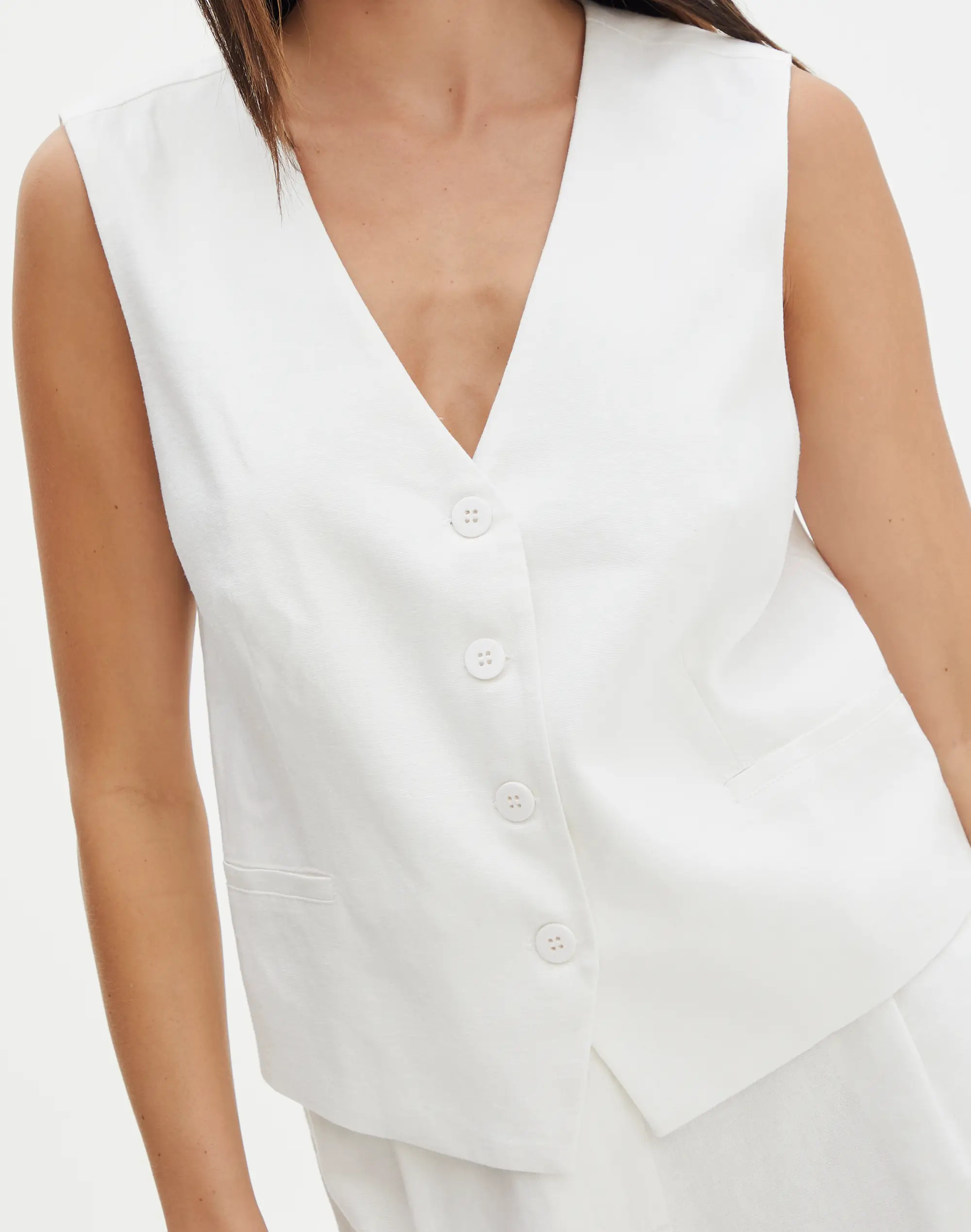 Linen Tailored Vest | Glassons (Australia)