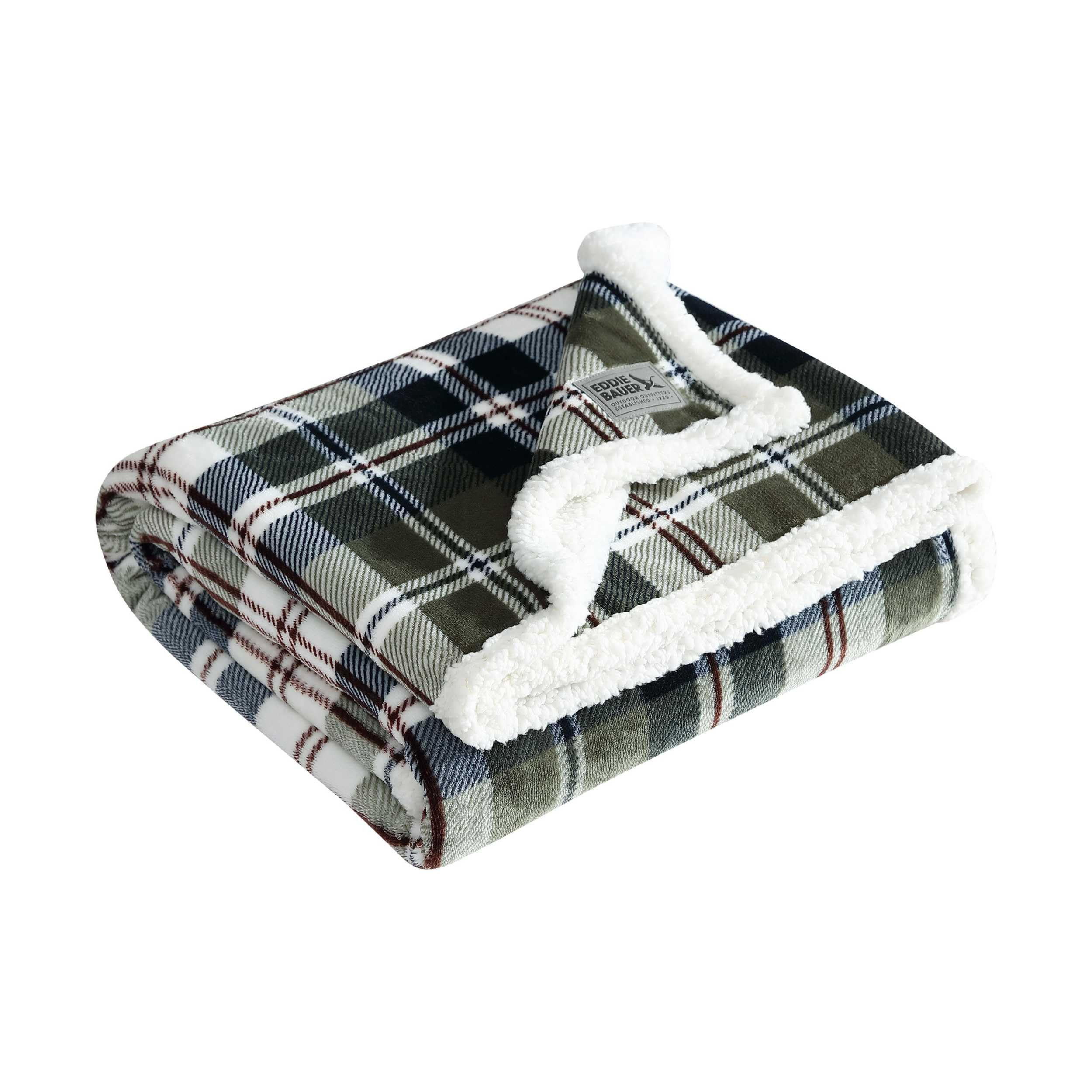 Eddie Bauer - Throw Blanket, Ultra-Soft Plush Blanket with Faux Shearling Reverse, Throw Blanket ... | Amazon (US)