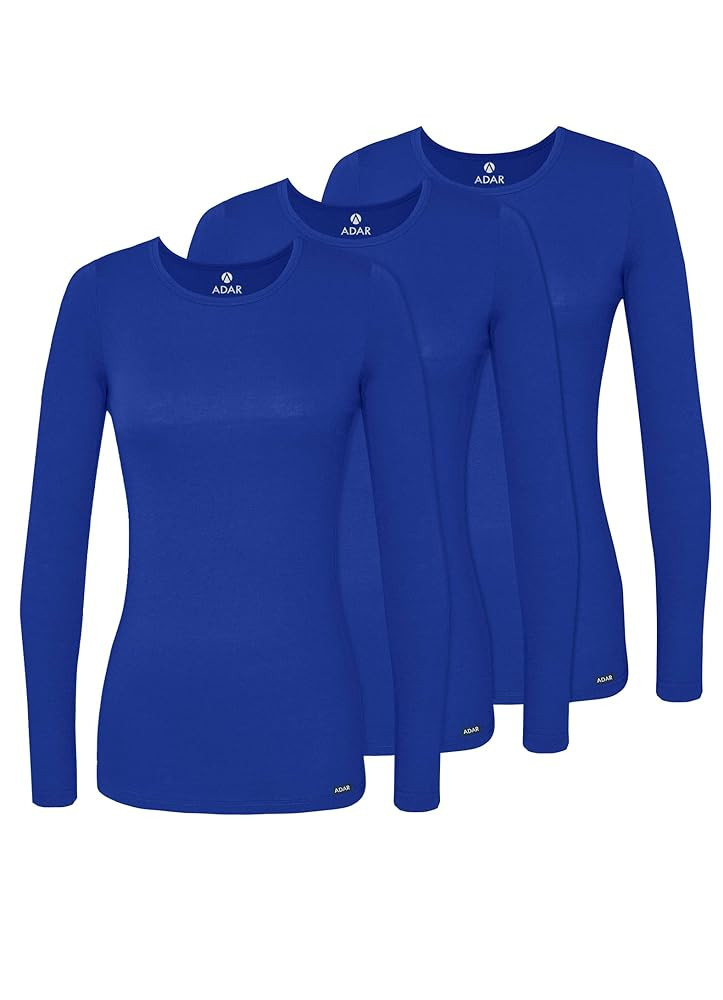 Adar Underscrubs for Women 3 Pack - Long Sleeve Underscrub Comfort Tee | Amazon (US)